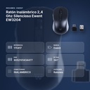 RATÓN INALÁMBRICO 2,4 GHZ SILENCIOSO EWENT EW3204 - resumen de atributos
