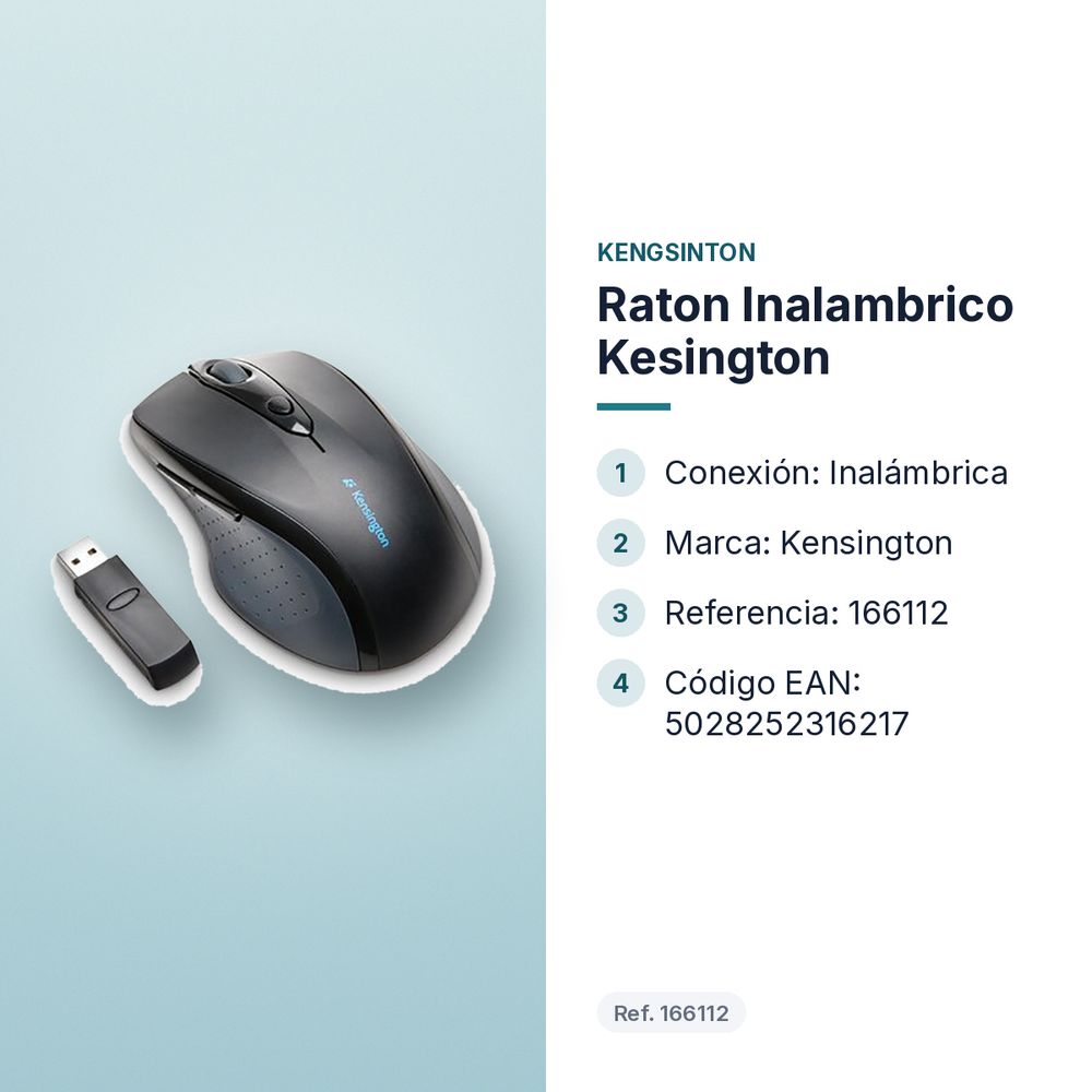 RATON INALAMBRICO KESINGTON - características principales