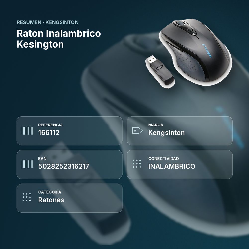 RATON INALAMBRICO KESINGTON - resumen de atributos
