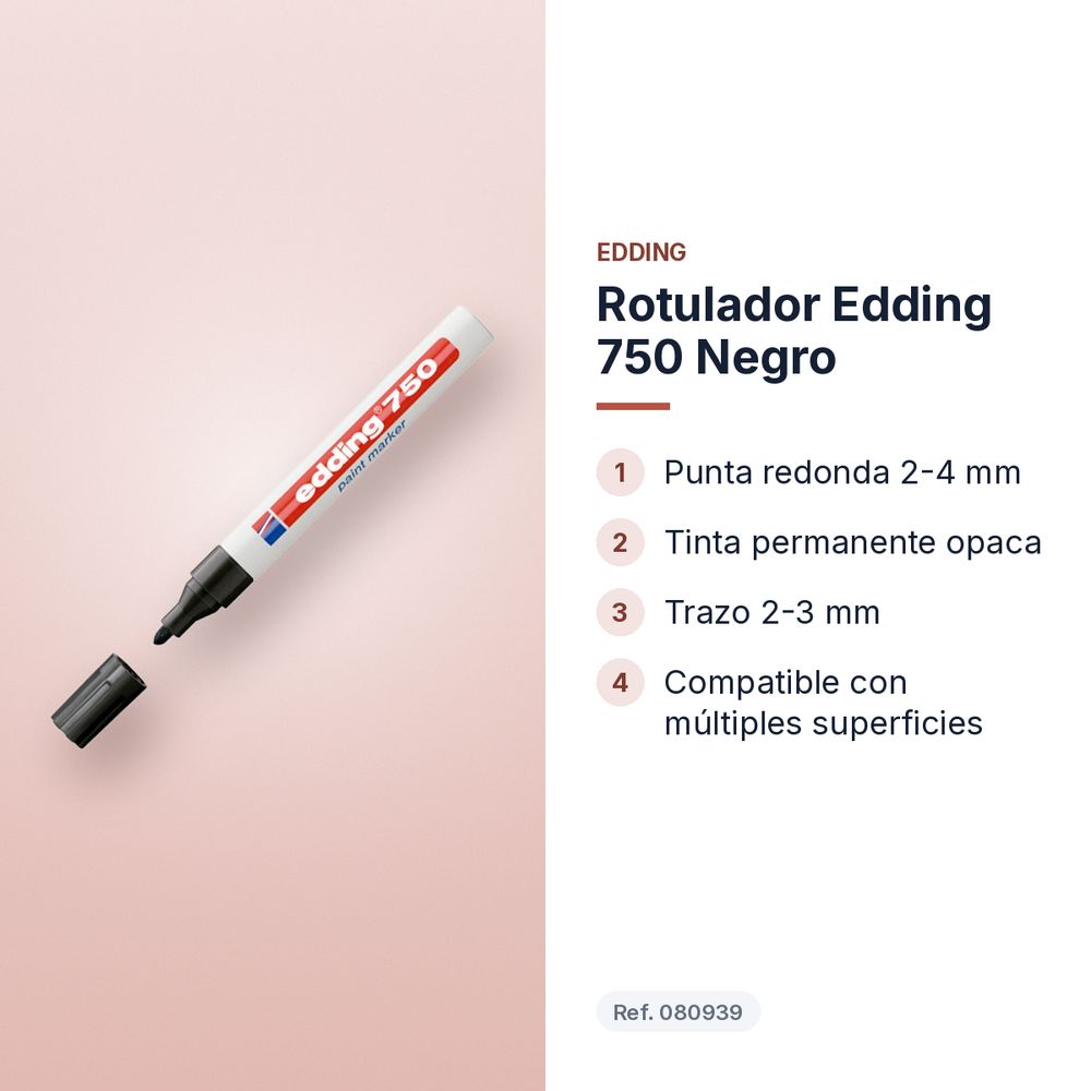 ROTULADOR EDDING 750 NEGRO - características principales