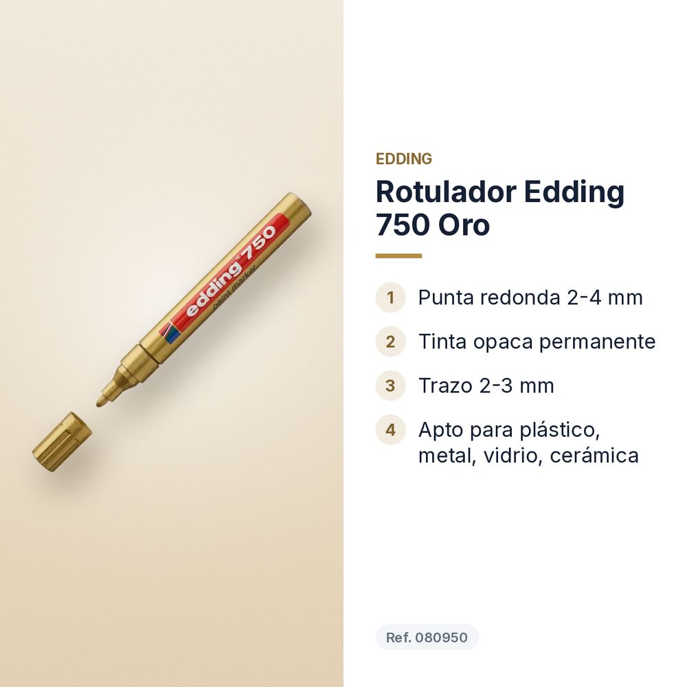 ROTULADOR EDDING 750 ORO - características principales