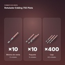 ROTULADOR EDDING 750 PLATA - formato de venta: paquete de 10, caja de 400