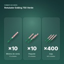 ROTULADOR EDDING 750 VERDE - formato de venta: paquete de 10, caja de 400