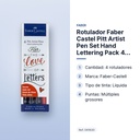ROTULADOR FABER CASTEL PITT ARTIST PEN SET HAND LETTERING PACK 4 ROTULADORES - características principales