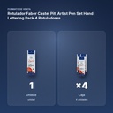 ROTULADOR FABER CASTEL PITT ARTIST PEN SET HAND LETTERING PACK 4 ROTULADORES - formato de venta: caja de 4
