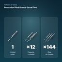 ROTULADOR PILOT BLANCO EXTRA FINO - formato de venta: paquete de 12, caja de 144