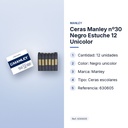 CERAS MANLEY Nº30 NEGRO ESTUCHE 12 UNICOLOR - características principales
