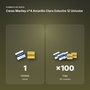 CERAS MANLEY Nº4 AMARILLO CLARO ESTUCHE 12 UNICOLOR - formato de venta: caja de 100