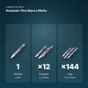 ROTULADOR PILOT BLANCO MEDIO - formato de venta: paquete de 12, caja de 144