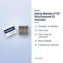 CERAS MANLEY Nº72 GRIS ESTUCHE 12 UNICOLOR - características principales