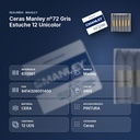 CERAS MANLEY Nº72 GRIS ESTUCHE 12 UNICOLOR - resumen de atributos