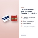 CERAS MANLEY Nº ROJO ESCARLATA ESTUCHE 12 UNICOLOR - características principales