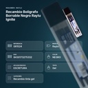 RECAMBIO BOLIGRAFO BORRABLE NEGRO RAYLU IGNITE - resumen de atributos