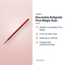 RECAMBIO BOLIGRAFO PLUS MAGIC ROJO - características principales