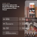 ROTULADOR SAKURA KOI BRUSH PEN MANGA SET DE 6 ROTULADORES PUNTA PINCEL - resumen de atributos