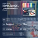 ROTULADOR SAKURA KOI COLOR BRUSH ESTUCHE DE 12 ROTULADORES PUNTA PINCEL - resumen de atributos