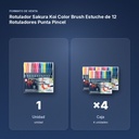 ROTULADOR SAKURA KOI COLOR BRUSH ESTUCHE DE 12 ROTULADORES PUNTA PINCEL - formato de venta: caja de 4