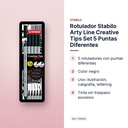ROTULADOR STABILO ARTY LINE CREATIVE TIPS SET 5 PUNTAS DIFERENTES - características principales