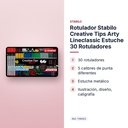ROTULADOR STABILO CREATIVE TIPS ARTY LINECLASSIC ESTUCHE 30 ROTULADORES - características principales