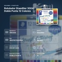 ROTULADOR STAEDTLER 3004 DOBLE PUNTA 12 COLORES - resumen de atributos