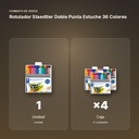 ROTULADOR STAEDTLER DOBLE PUNTA ESTUCHE 36 COLORES - formato de venta: caja de 4