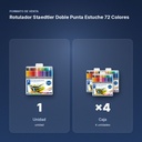 ROTULADOR STAEDTLER DOBLE PUNTA ESTUCHE 72 COLORES - formato de venta: caja de 4
