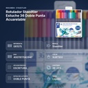 ROTULADOR STAEDTLER ESTUCHE 36  DOBLE PUNTA ACUARELABLE - resumen de atributos