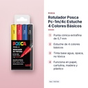 ROTULADOR POSCA PC-1M/4C ESTUCHE 4 COLORES BÁSICOS - características principales