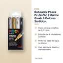 ROTULADOR POSCA PC-1M/4C ESTUCHE GSWB 4 COLORES SURTIDOS - características principales