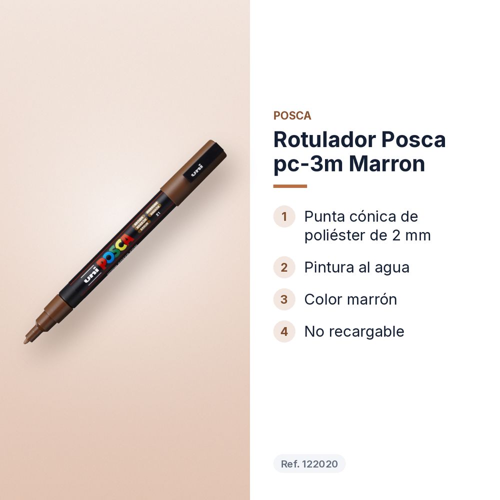 ROTULADOR POSCA PC-3M MARRON - características principales