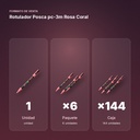 ROTULADOR POSCA PC-3M ROSA CORAL - formato de venta: paquete de 6, caja de 144, palé de 576