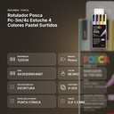 ROTULADOR POSCA PC-3M/4C ESTUCHE 4 COLORES PASTEL SURTIDOS - resumen de atributos