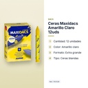 CERAS MAXIDACS AMARILLO CLARO 12UDS - características principales