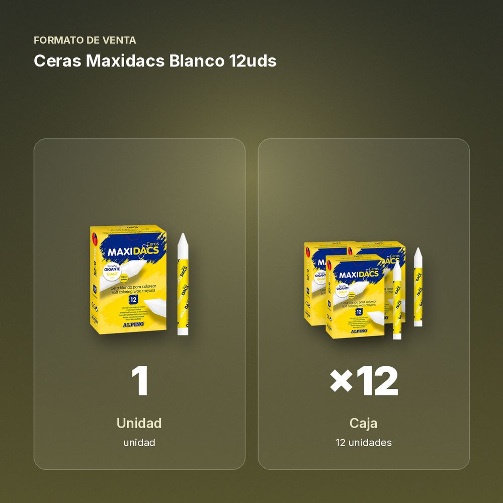 CERAS MAXIDACS BLANCO 12UDS - formato de venta: caja de 12