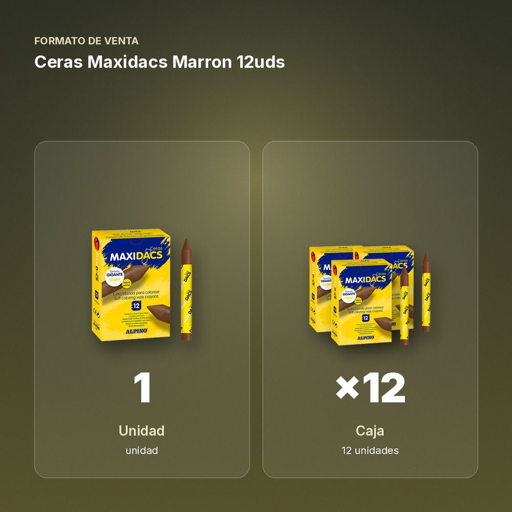 CERAS MAXIDACS MARRON 12UDS - formato de venta: caja de 12
