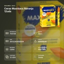 CERAS MAXIDACS NARANJA 12UDS - resumen de atributos