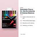 ROTULADOR POSCA PC-3M/4C ESTUCHE 8 COLORES BÁSICOS - características principales