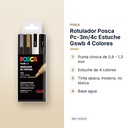 ROTULADOR POSCA PC-3M/4C ESTUCHE GSWB 4 COLORES - características principales