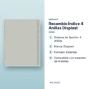 RECAMBIO ÍNDICE 4 ANILLAS DISPLAST - características principales