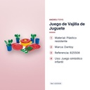 JUEGO DE VAJILLA DE JUGUETE - características principales