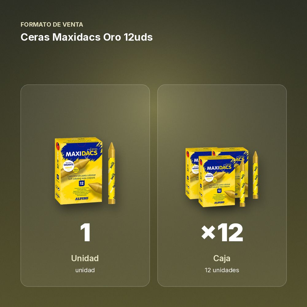 CERAS MAXIDACS ORO 12UDS - formato de venta: caja de 12