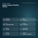 REGLA CAMPUS PLASTICO 60 CM - resumen de atributos