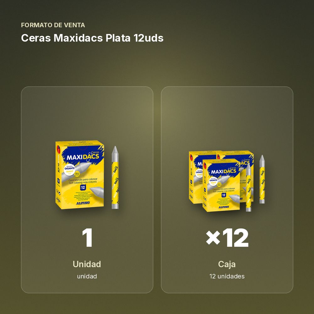 CERAS MAXIDACS PLATA 12UDS - formato de venta: caja de 12