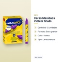 CERAS MAXIDACS VIOLETA 12UDS - características principales