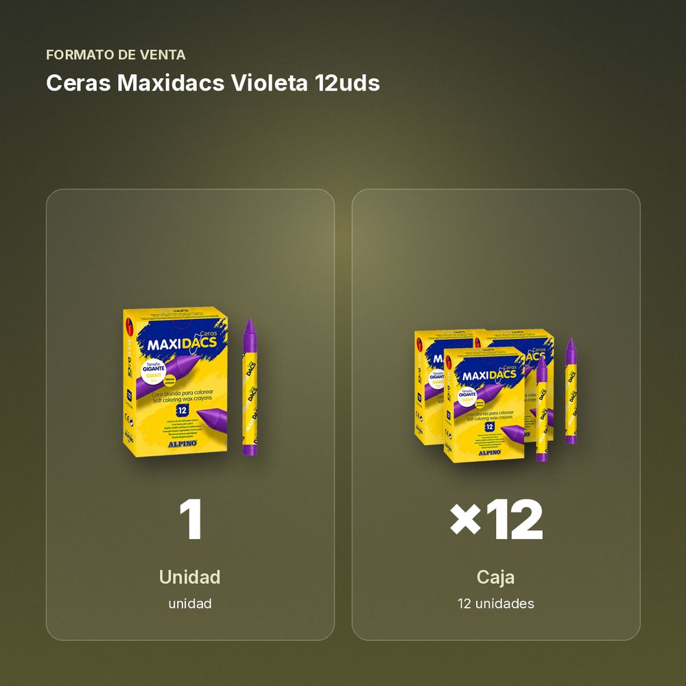 CERAS MAXIDACS VIOLETA 12UDS - formato de venta: caja de 12