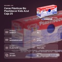 CERAS PLÁSTICAS BIC PLASTIDECOR KIDS AZUL CAJA 25 - resumen de atributos