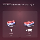CERAS PLÁSTICAS BIC PLASTIDECOR KIDS AZUL CAJA 25 - formato de venta: caja de 80