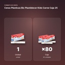 CERAS PLÁSTICAS BIC PLASTIDECOR KIDS CARNE CAJA 25 - formato de venta: caja de 80