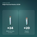 REGLA KEYROAD PLASTICO 20CM - formato de venta: paquete de 20