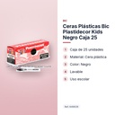 CERAS PLÁSTICAS BIC PLASTIDECOR KIDS NEGRO CAJA 25 - características principales